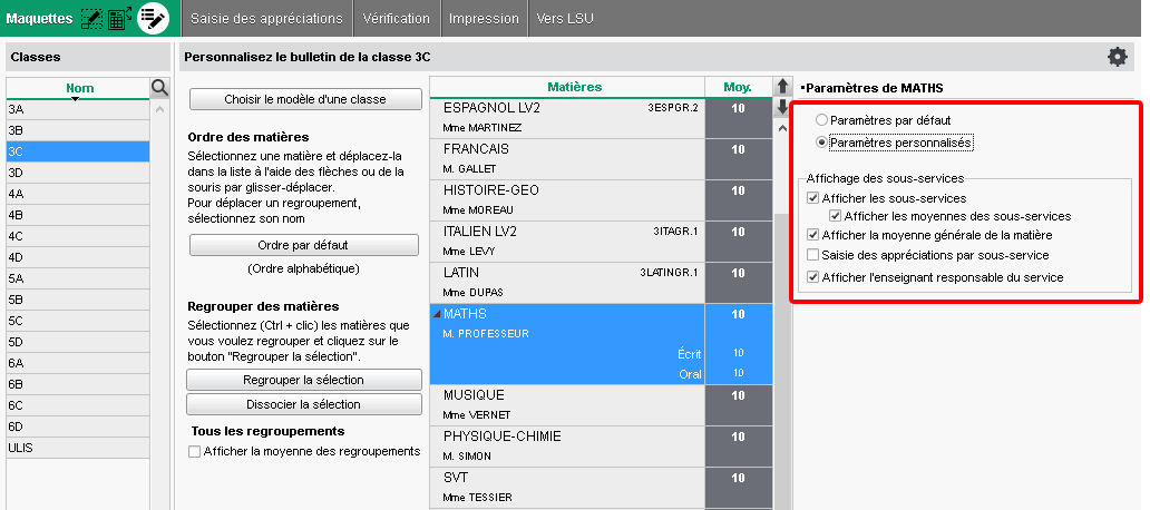 FAQ PRONOTE  Bulletins  Présentation