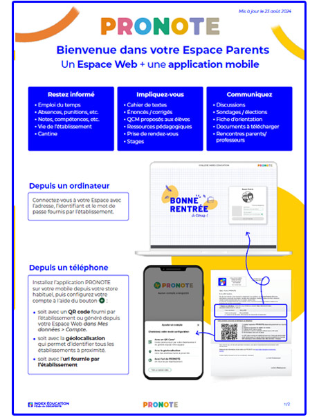 Guide de l'espace parent